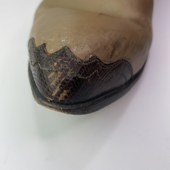 SEIBERLING Vintage Leather Hand Made Cowboy Western Cowgirl Boots Size 6 B # 102 - Picture 3 of 15